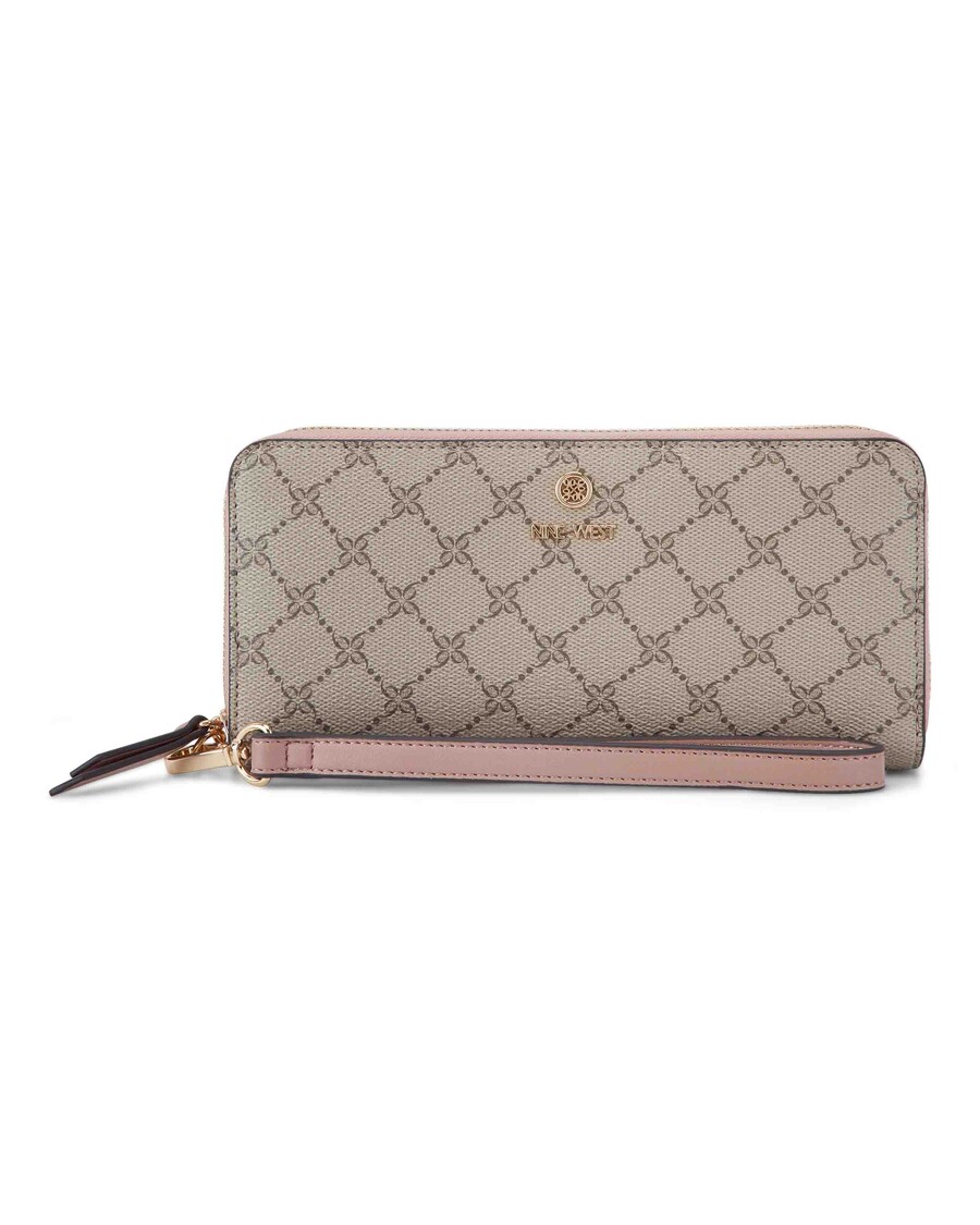 Nine West Lockup 9S Zip Around With Wristlet