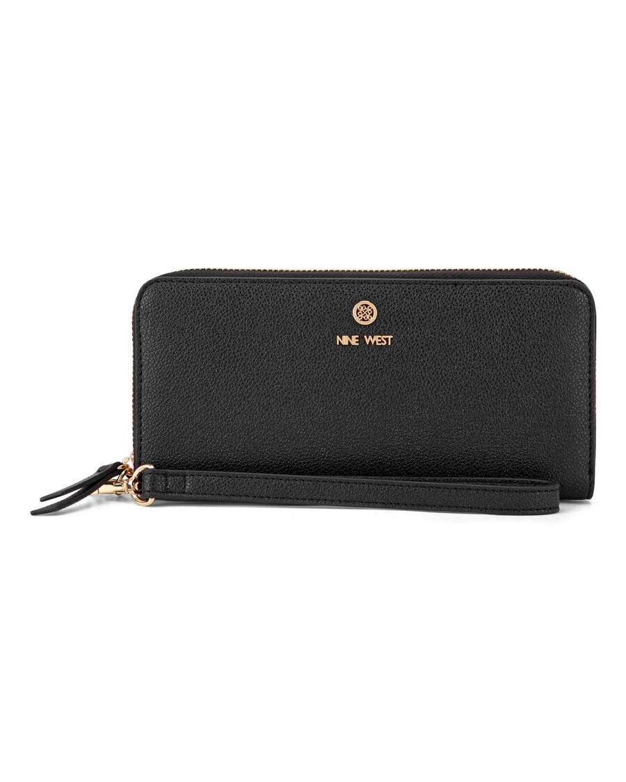 Nine West Lockup 9S Zip Around With Wristlet