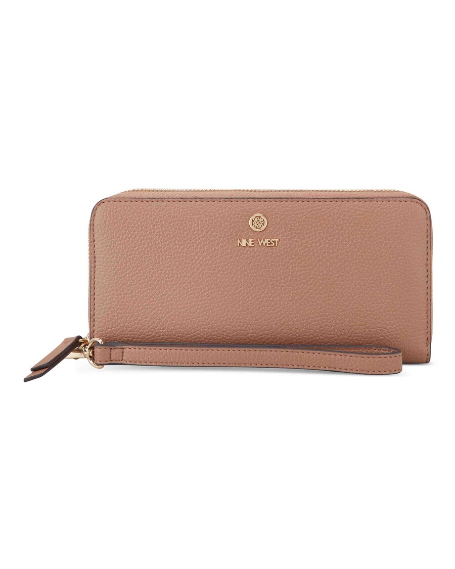 Nine West Lockup 9S Zip Around With Wristlet