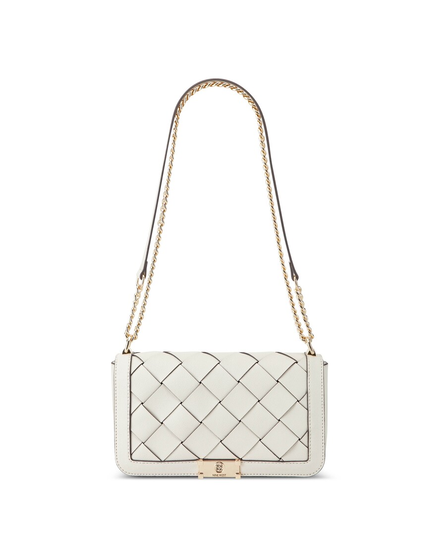 Nine West Mylah Woven Flap Chain Convertible Crossbody