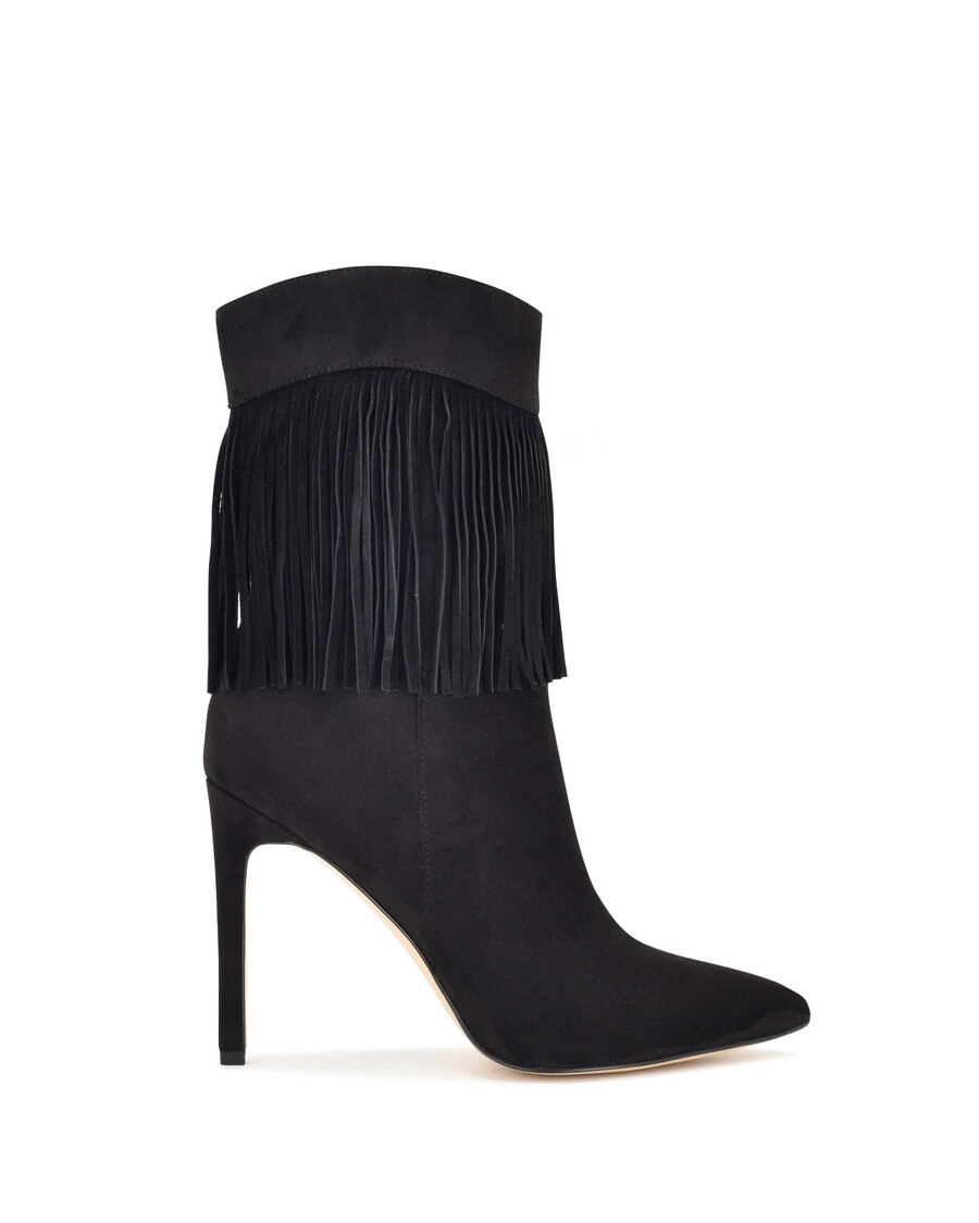 Nine West Tries Heeled Fringe Booties