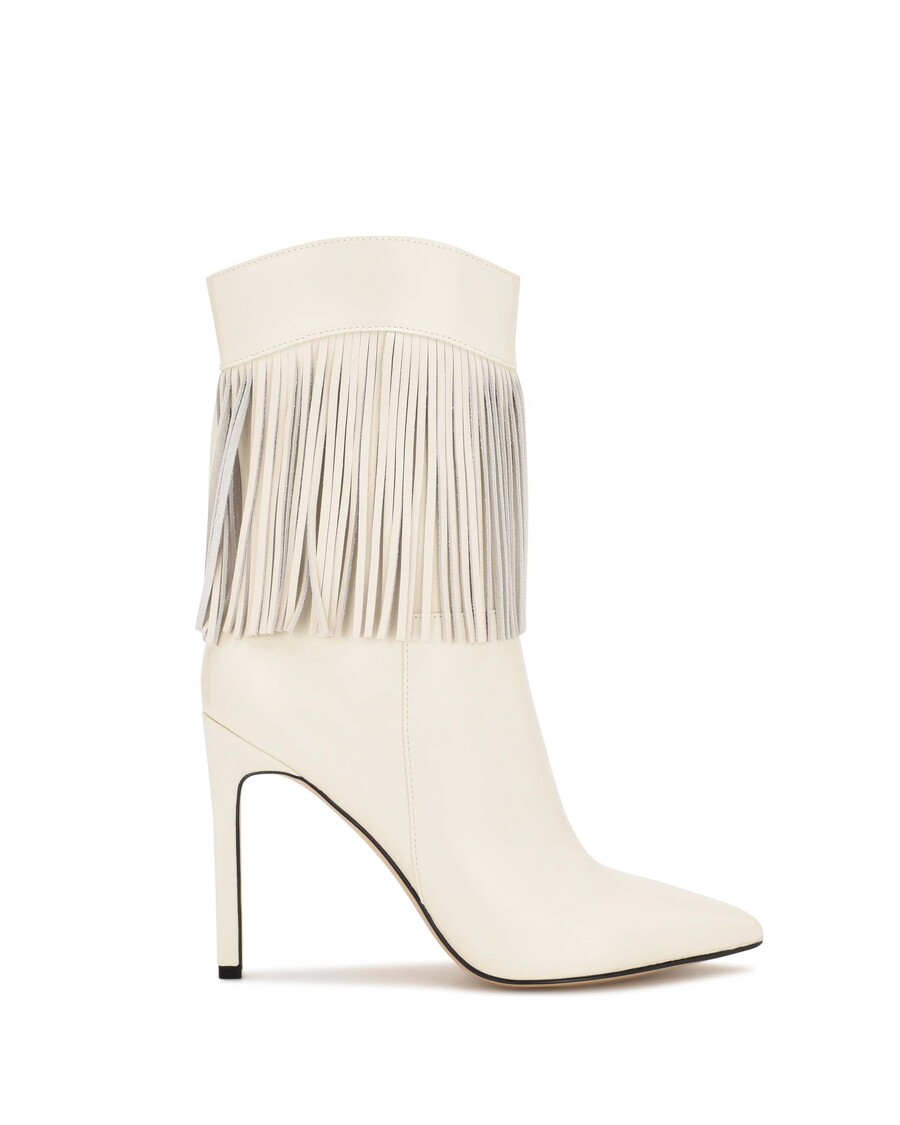 Nine West Tries Heeled Fringe Booties