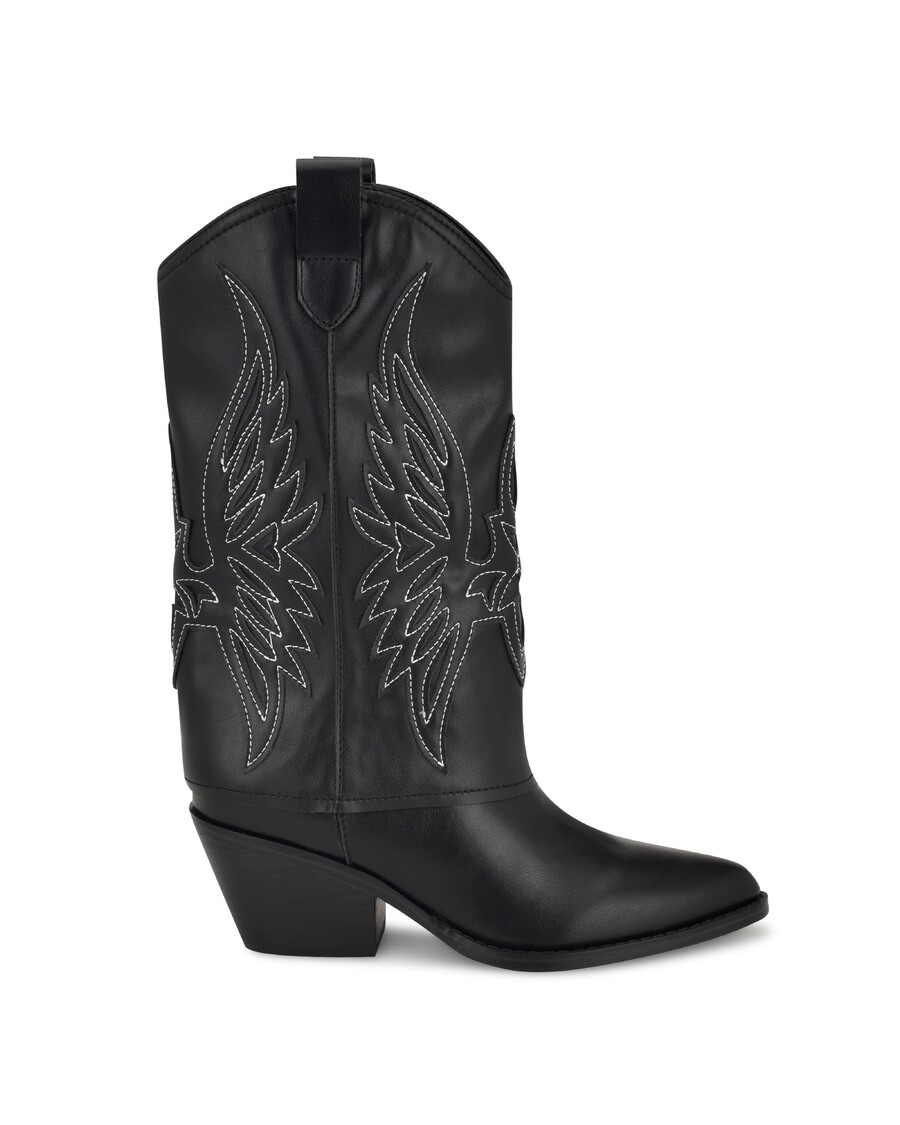 Nine West Ringer Detailed Western Boots