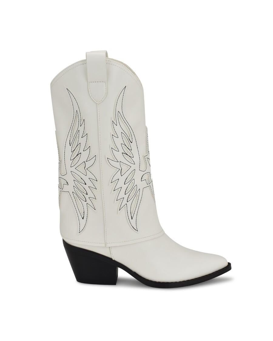 Nine West Ringer Detailed Western Boots