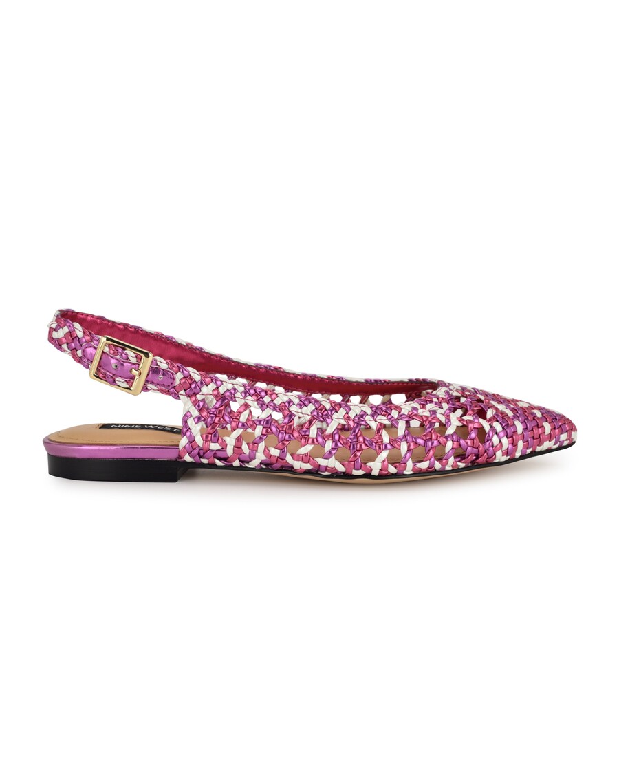 Nine West Soel Woven Slingback Flats