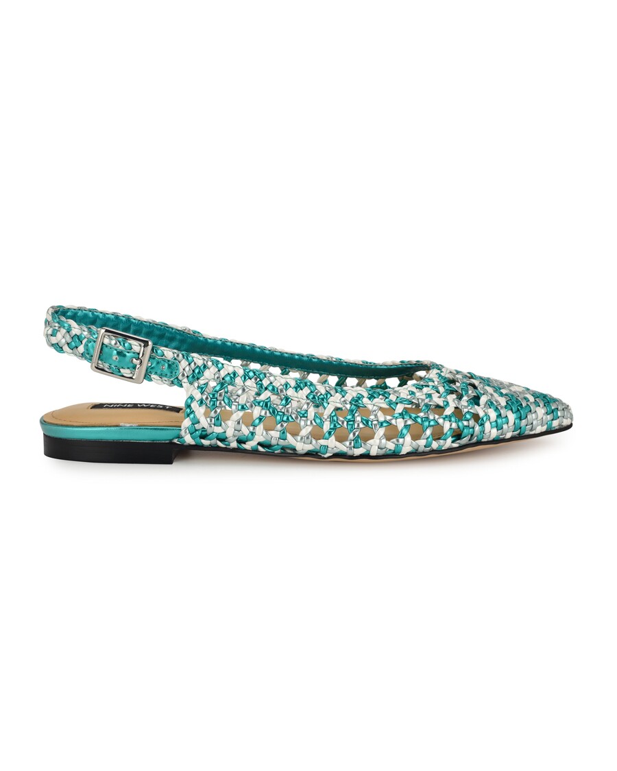 Nine West Soel Woven Slingback Flats