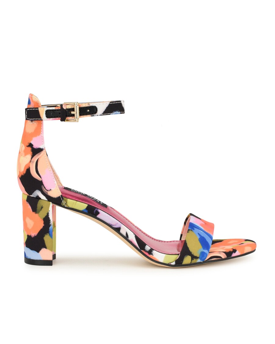 Nine West Pruce Ankle Strap Block Heel Sandals