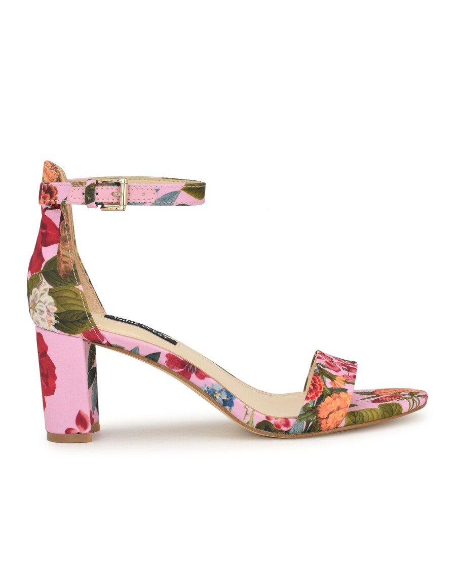 Nine West Pruce Ankle Strap Block Heel Sandals