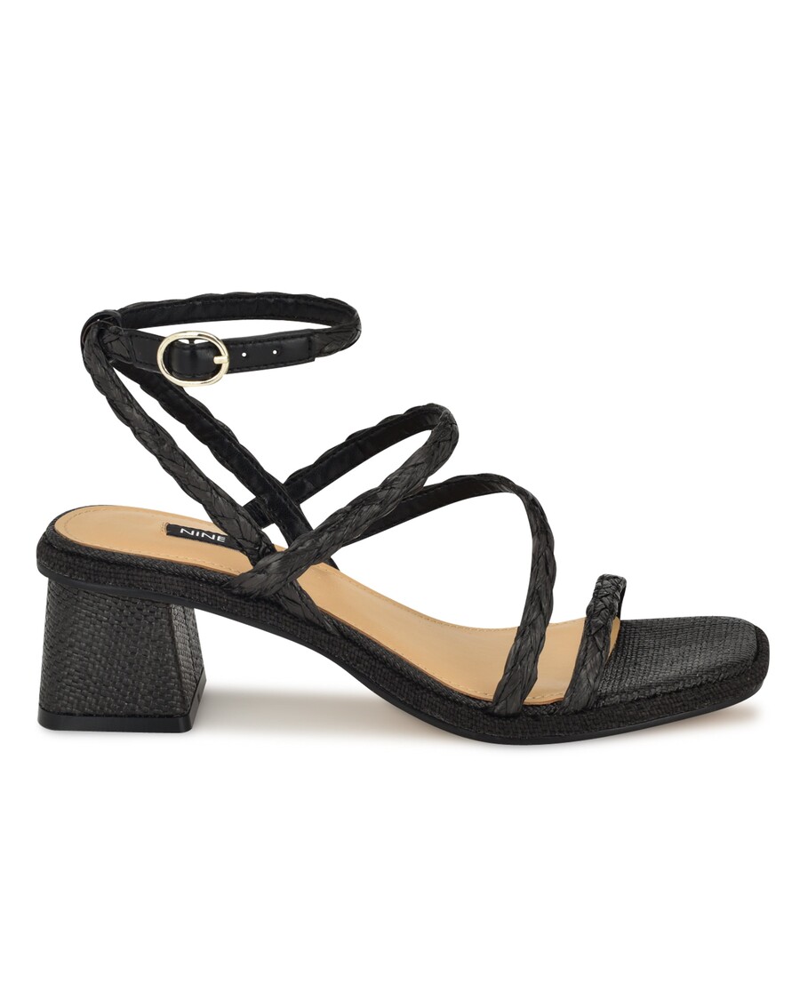 Nine West Emolly Raffia Block Heel Sandals