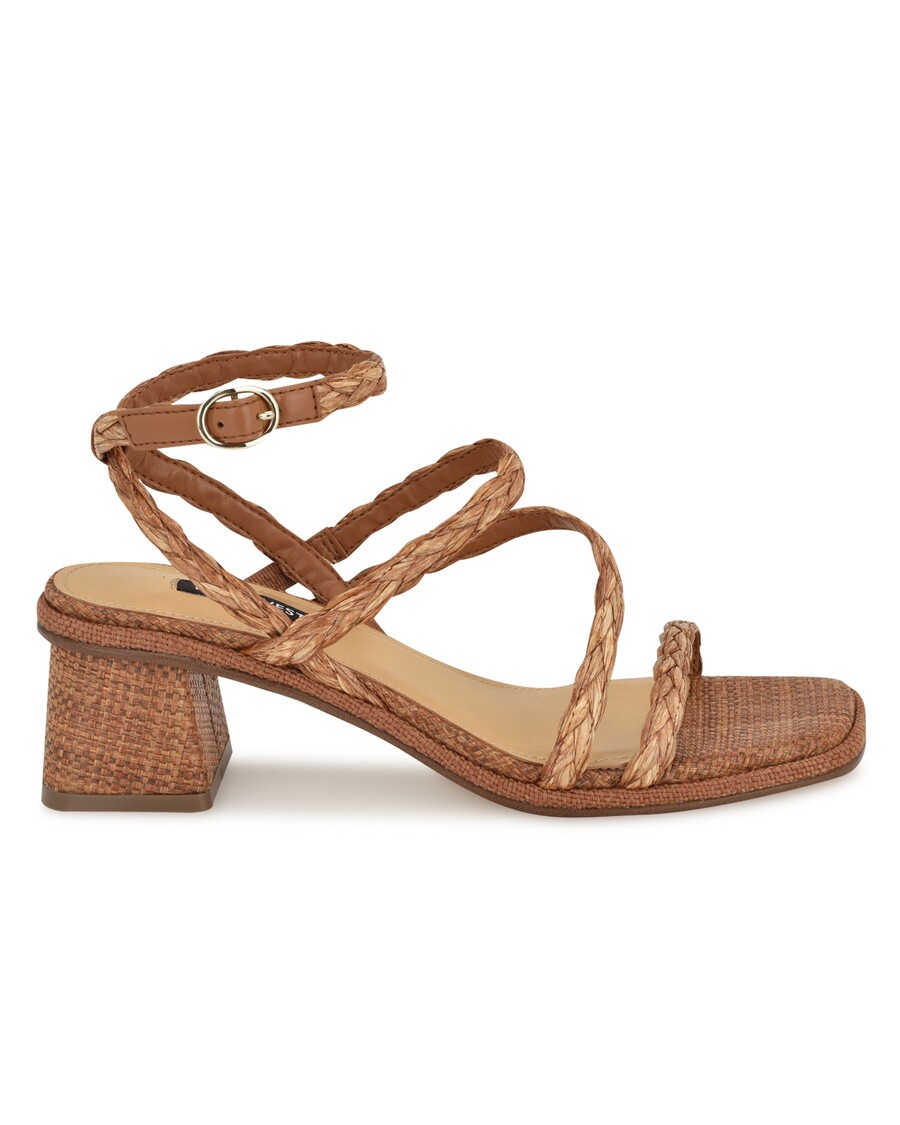 Nine West Emolly Raffia Block Heel Sandals