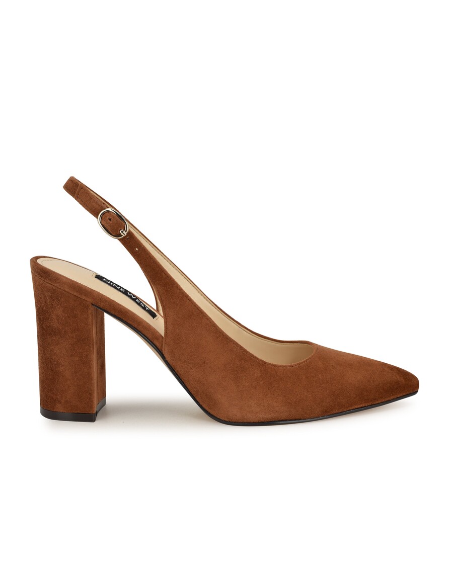 Nine West Gompell Block Heel Slingback Pumps