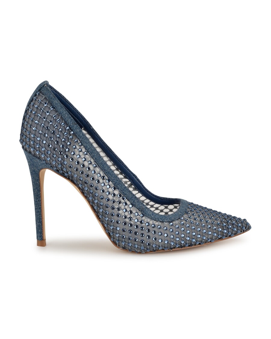 Nine West Freshe Rhinestone Mesh Pumps