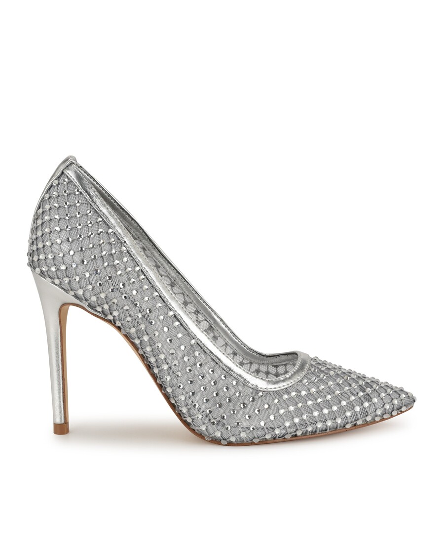 Nine West Freshe Rhinestone Mesh Pumps