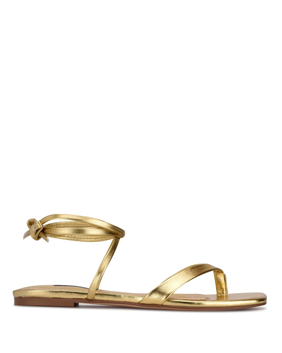 Nine West News Ankle Wrap Flat Sandals