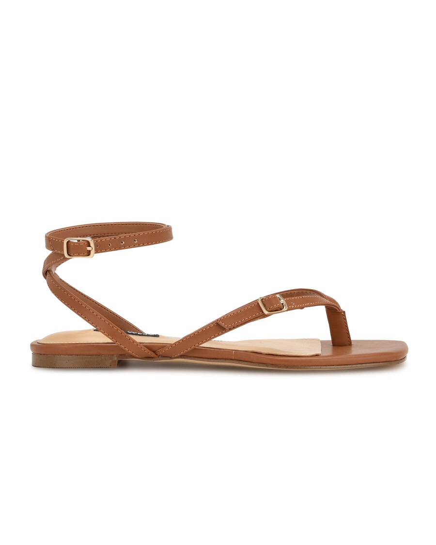 Nine West Nelson Ankle Wrap Flat Sandals