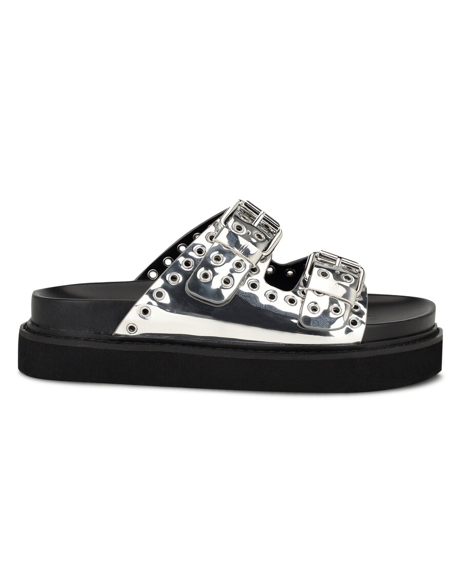 Nine West Eleny Buckle Slide Sandals