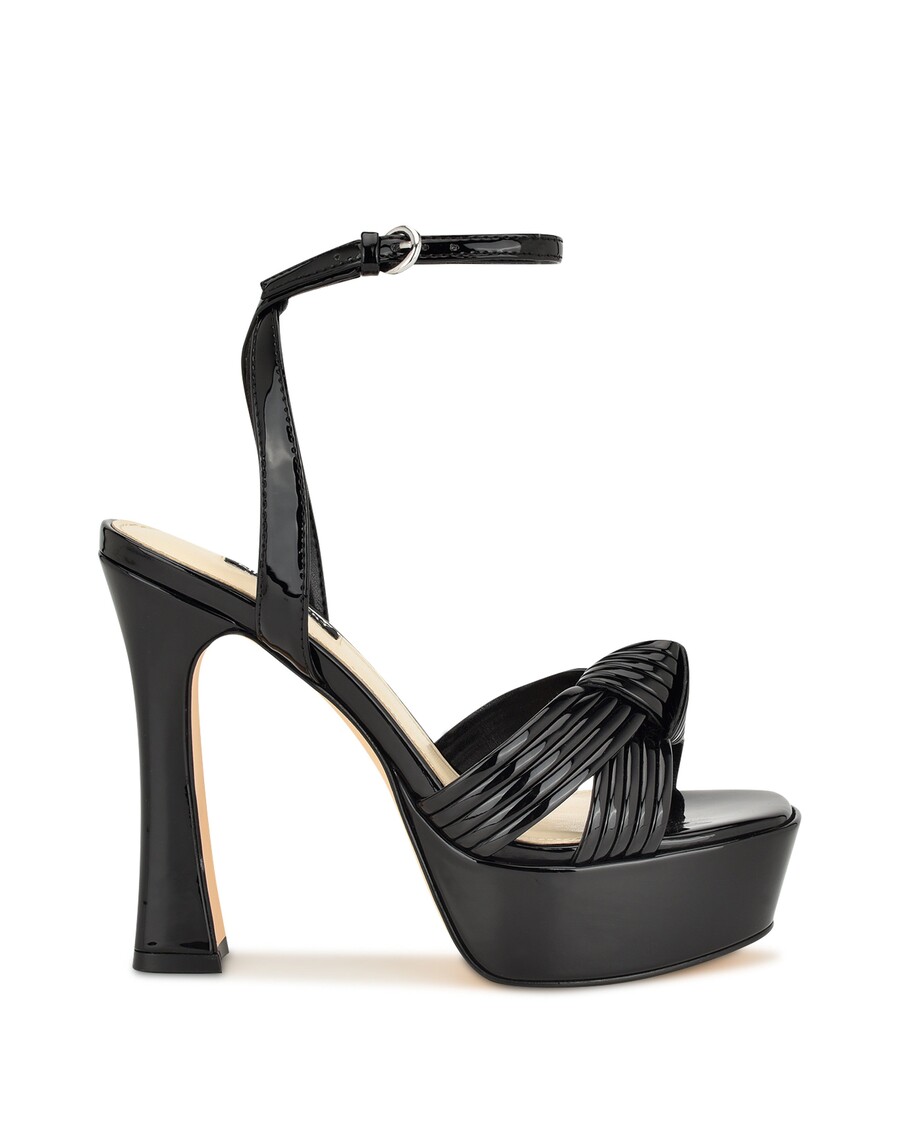 Nine West Irna Platform Ankle Strap Knotted Sandals