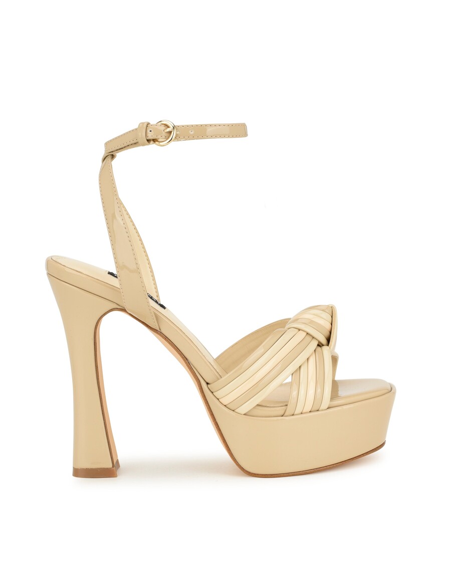 Nine West Irna Platform Ankle Strap Knotted Sandals