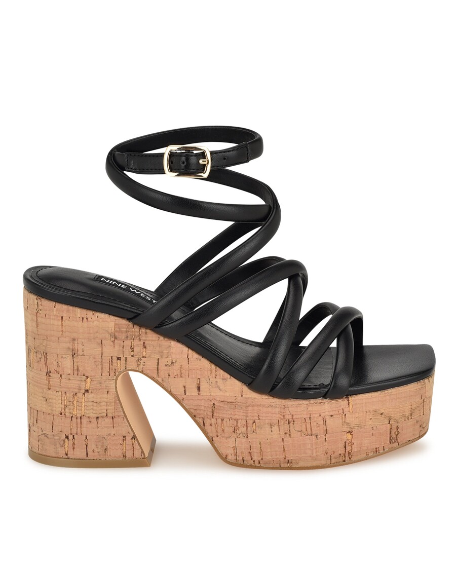 Nine West Corke Platform Wedge Strappy Sandals