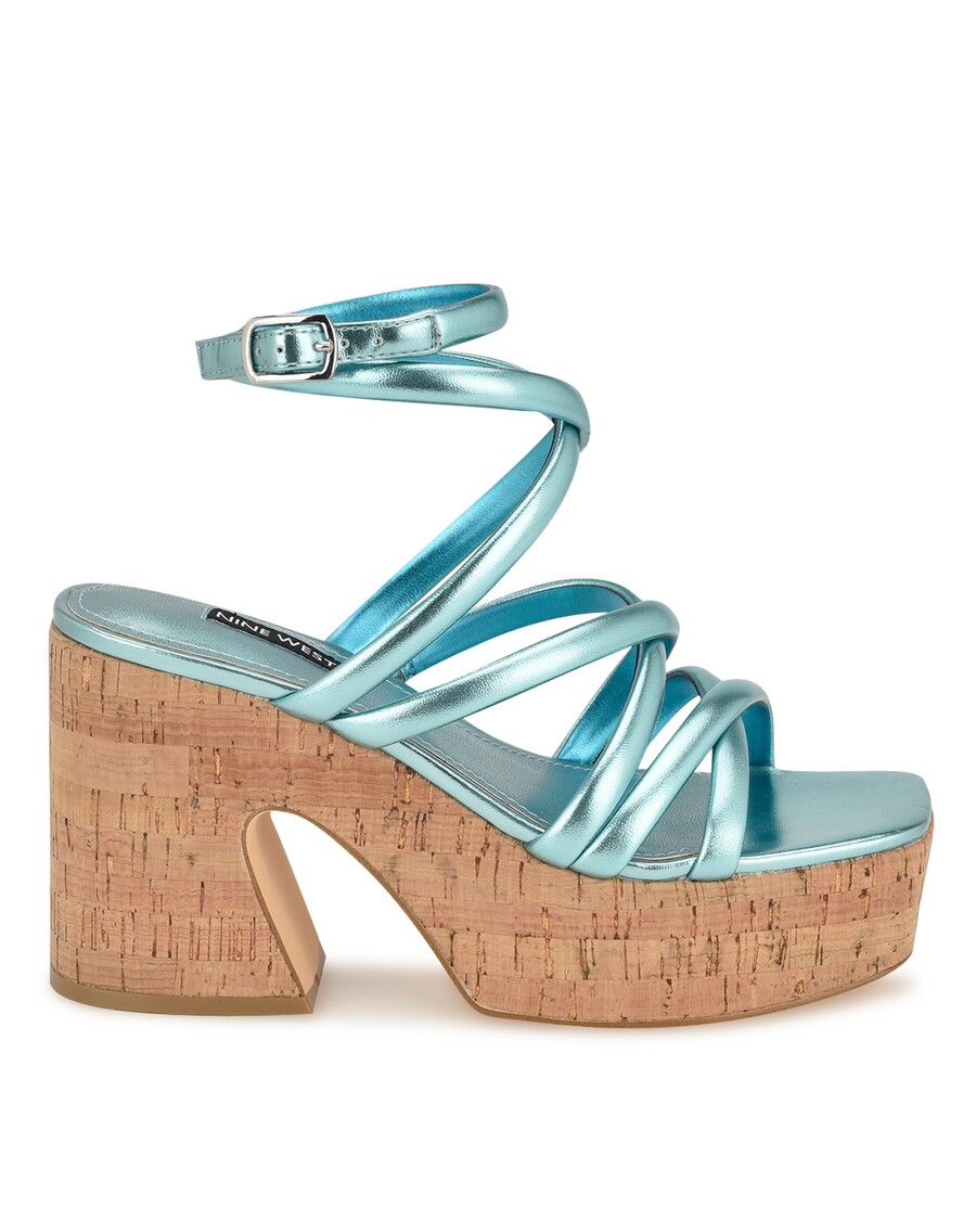 Nine West Corke Platform Wedge Strappy Sandals