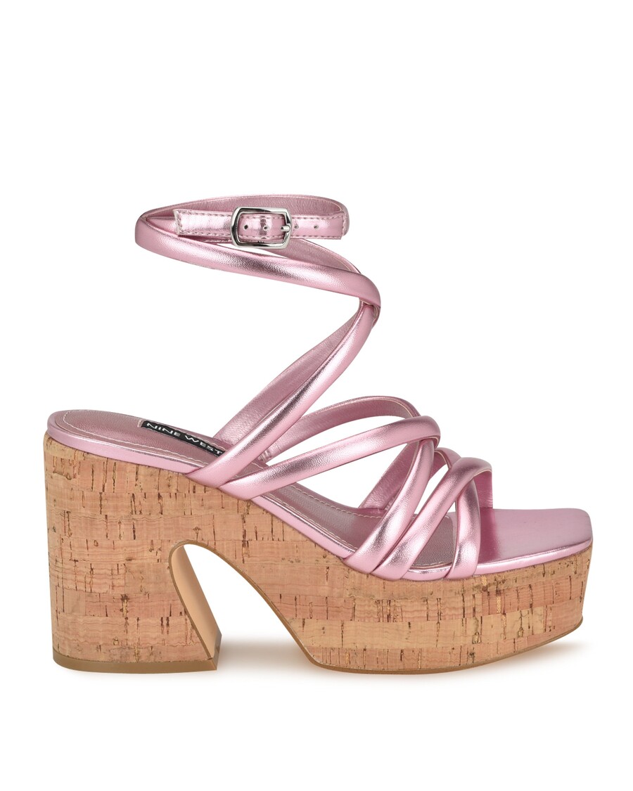 Nine West Corke Platform Wedge Strappy Sandals