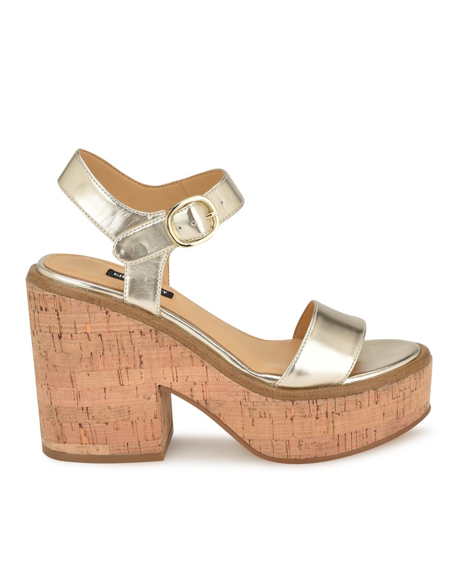 Nine West Amye Ankle Strap Wedge Sandals