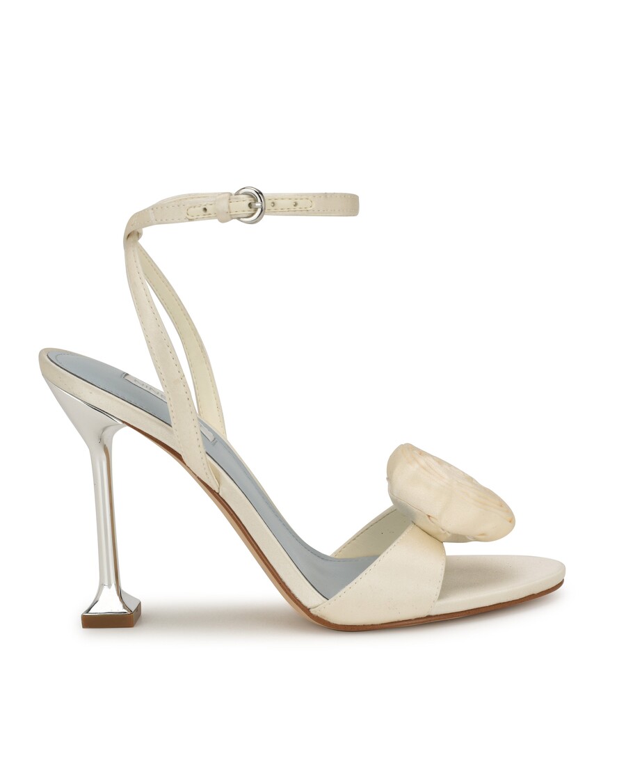 Nine West Neve Rosette Ankle Strap Sandals